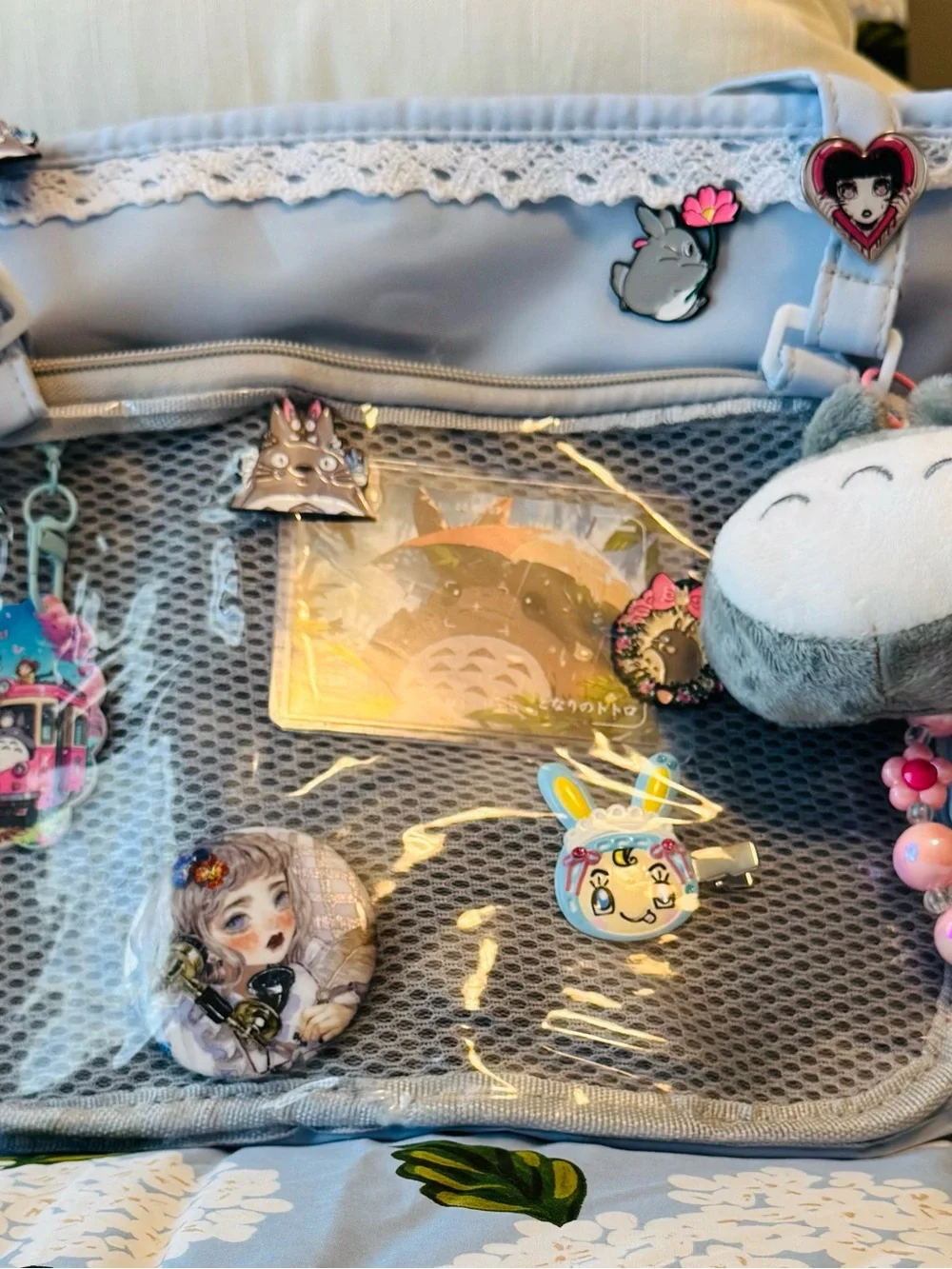 Fully LOADED Kawaii Coquette Lolita Ita Bag! Light Blue Beauty!